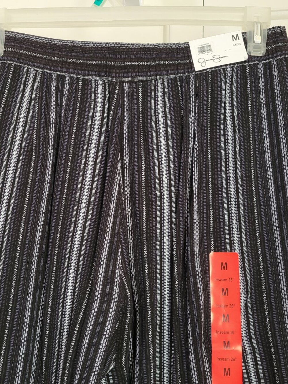 ✨ NWT Jessica Simpson Cadie Crop Palazzo Pants – Black Stripe (Size M) ✨ - Picture 6 of 15